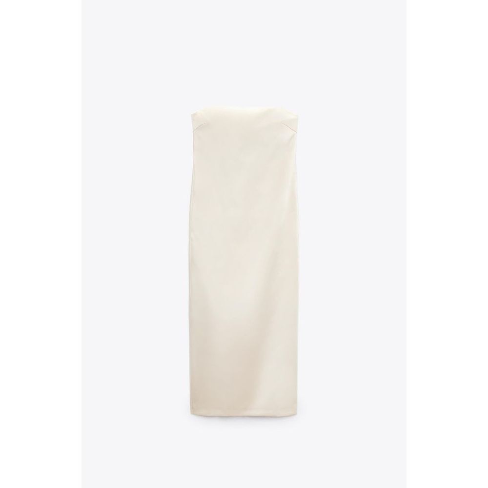 SATIN EFFECT DRESS VANILLA ZARA - Picture 14 of 16